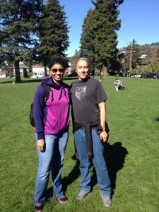 Zari Sundiata and Eddie Yuen after our interview at The People's Park in Oakland, California.